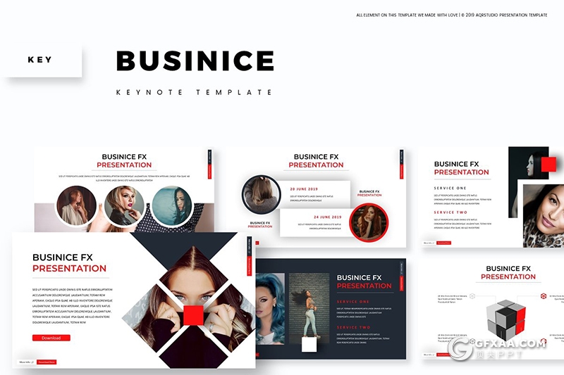 30页5种配色欧美团队介绍通用keynote模板 - 顶尖PPT