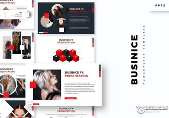 30页5种配色欧美团队介绍通用ppt模板 - 顶尖PPT