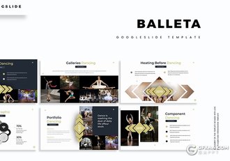 30页舞蹈才艺展示Google slides模板 5种主题配色 - 顶尖PPT