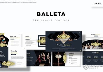30页舞蹈才艺展示ppt模板 5种主题配色 - 顶尖PPT