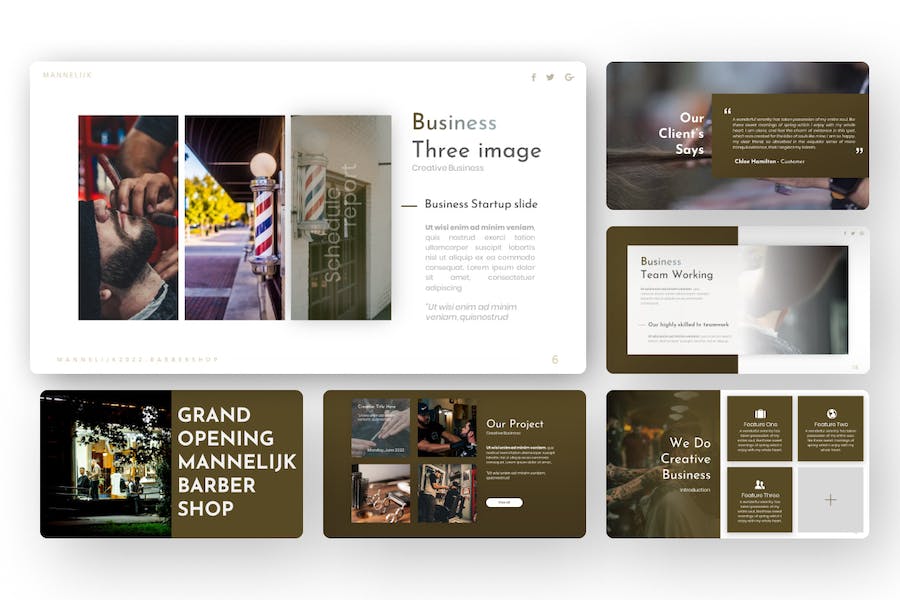 理发店介绍宣传市场调研汇报PPT模板 - 顶尖PPT