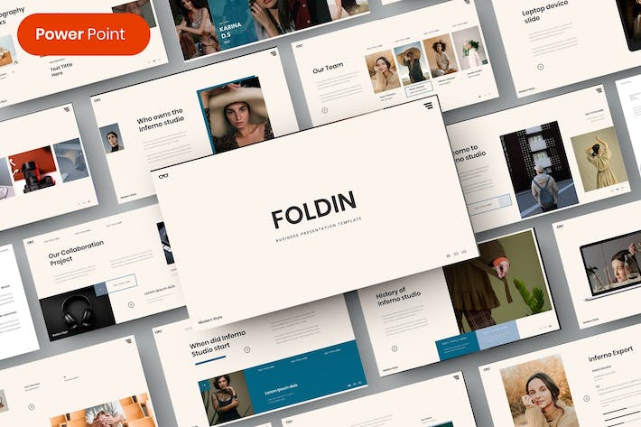 米色复古风女性品牌展示商务通用PPT模板 - 顶尖PPT