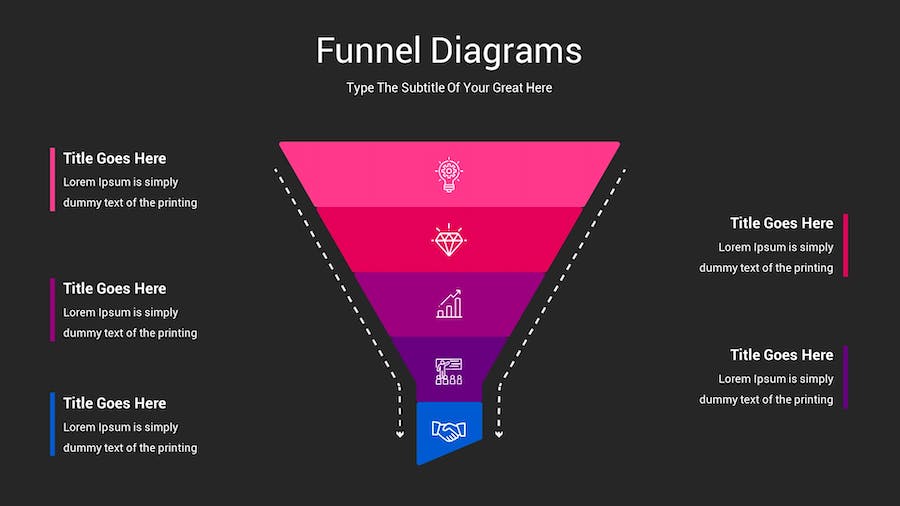 漏斗图形转化流程Keynote模板 - 顶尖PPT