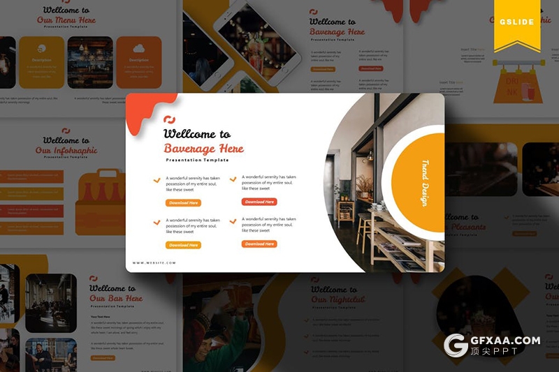 30页国外高端创意风格Google slides模板 5种配色 - 顶尖PPT