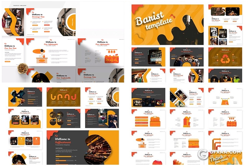 30页国外高端创意风格Google slides模板 5种配色 - 顶尖PPT