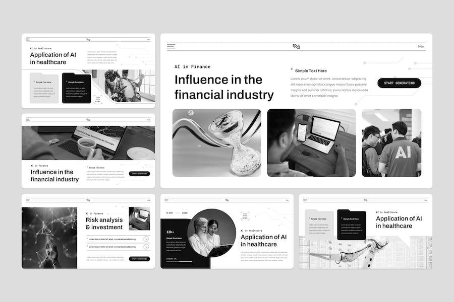 人工智能创新技术讲述应用方案展示Keynote模板 - 顶尖PPT