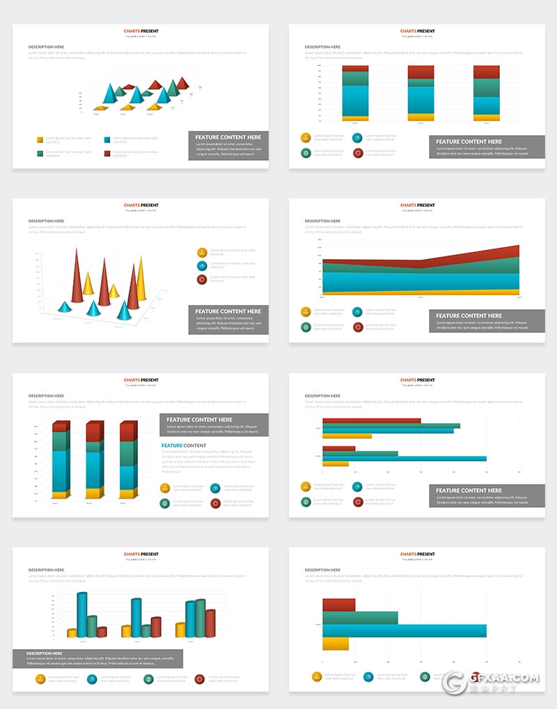 35页数据统计分析智能图表keynote模板 - 顶尖PPT