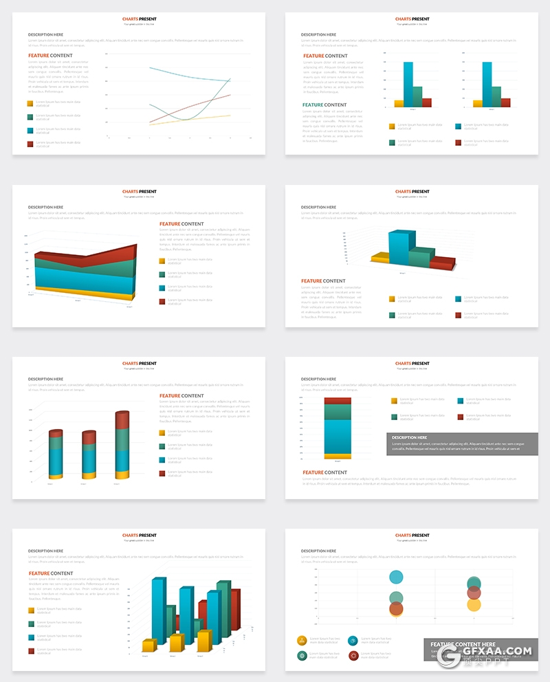 35页数据统计分析智能图表keynote模板 - 顶尖PPT