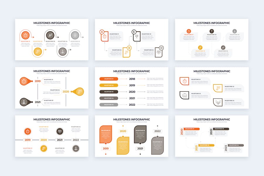 商务项目里程碑时间轴信息图Keynote模板 - 顶尖PPT