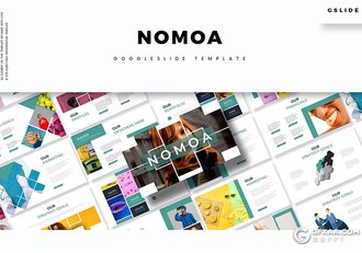 30页简约风格作品展示Google slides模板 - 顶尖PPT