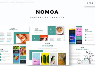 30页简约风格作品展示ppt模板 - 顶尖PPT