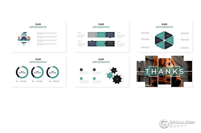 30页简约风格作品展示keynote模板 - 顶尖PPT