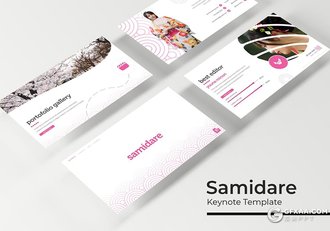 30页扁平化创意回纹图形多用途keynote模板 5种主题配色 - 顶尖PPT