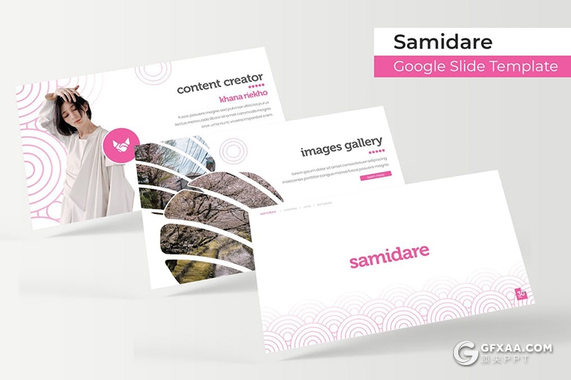 30页扁平化创意回纹图形多用途Google slides模板 5种主题配色 - 顶尖PPT