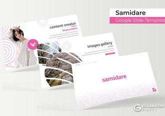 30页扁平化创意回纹图形多用途Google slides模板 5种主题配色 - 顶尖PPT