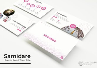 30页扁平化创意回纹图形多用途ppt模板 5种主题配色 - 顶尖PPT