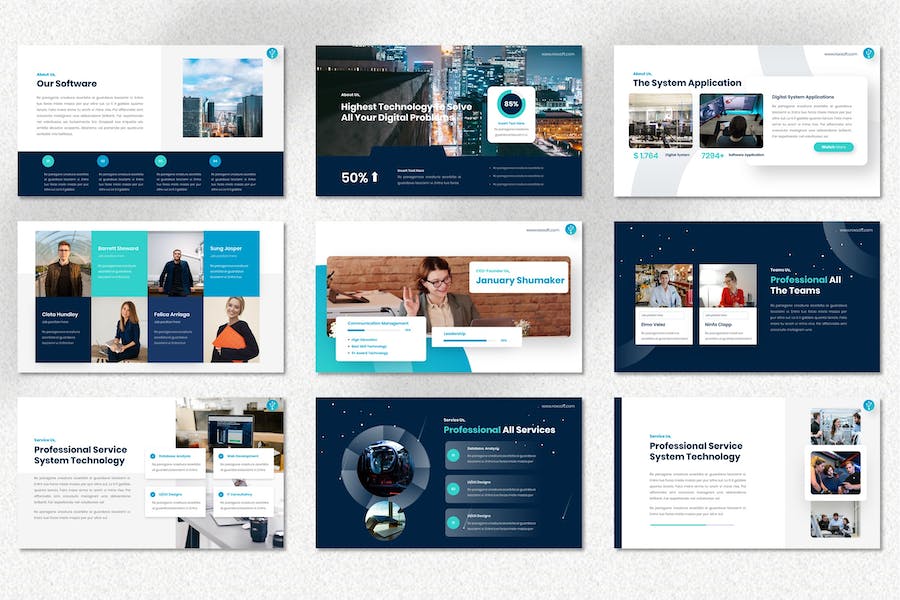技术创新应用解决方案PPT模板 - 顶尖PPT