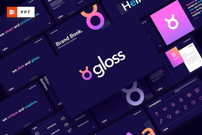 深色品牌提案介绍PowerPoint模板 - 顶尖PPT