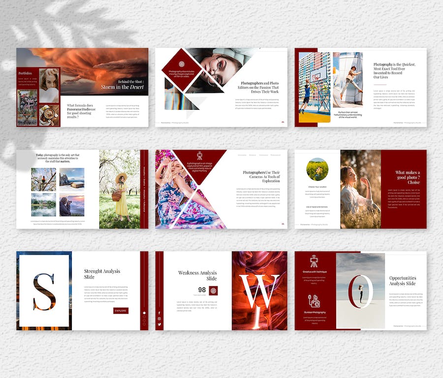 摄影作品展示技巧分享项目介绍PPT模板 - 顶尖PPT