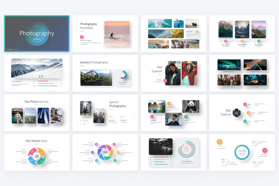 精美微立体摄影美图展示PPT模板 - 顶尖PPT