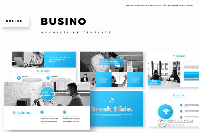 30页企业商务会议工作汇报Google slides模板 5种主题配色 - 顶尖PPT