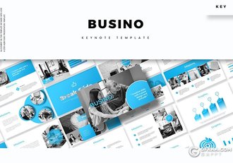 30页企业商务会议工作汇报keynote模板 5种主题配色 - 顶尖PPT