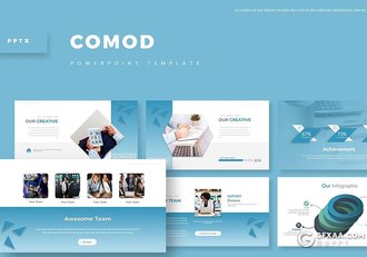 30页5种配色欧美商务会议项目合作ppt模板 - 顶尖PPT