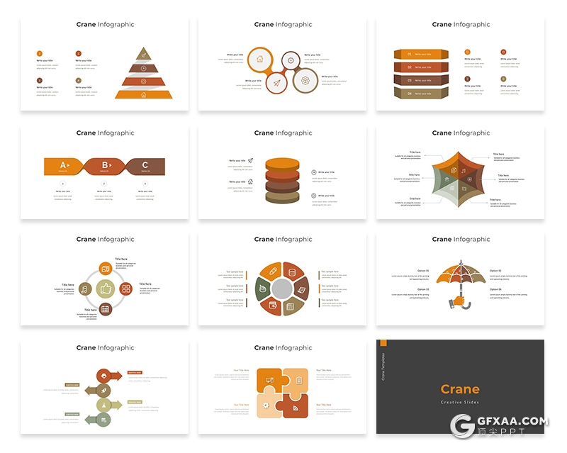 30页建筑工程公司项目介绍展示Google slides模板 5种配色 - 顶尖PPT