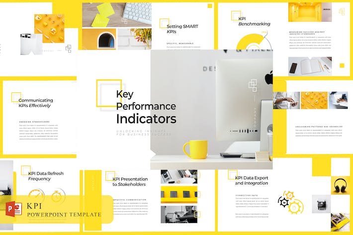 KPI性能指标商业报告PPT模板 - 顶尖PPT