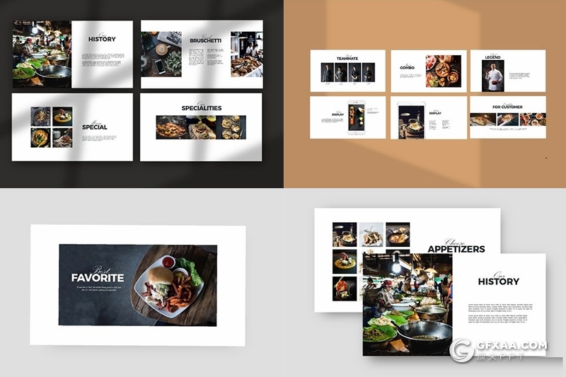 30页简约风格餐饮美食展示keynote模板 - 顶尖PPT