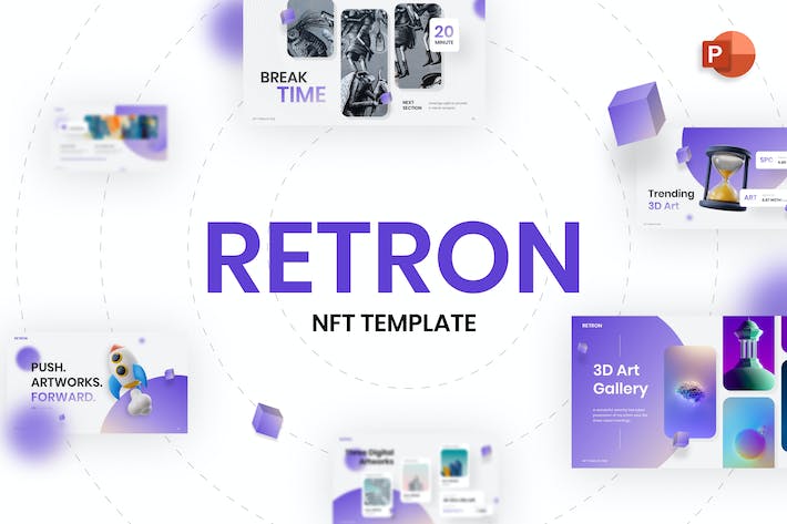 微立体现代设计元宇宙PPT模板 - 顶尖PPT