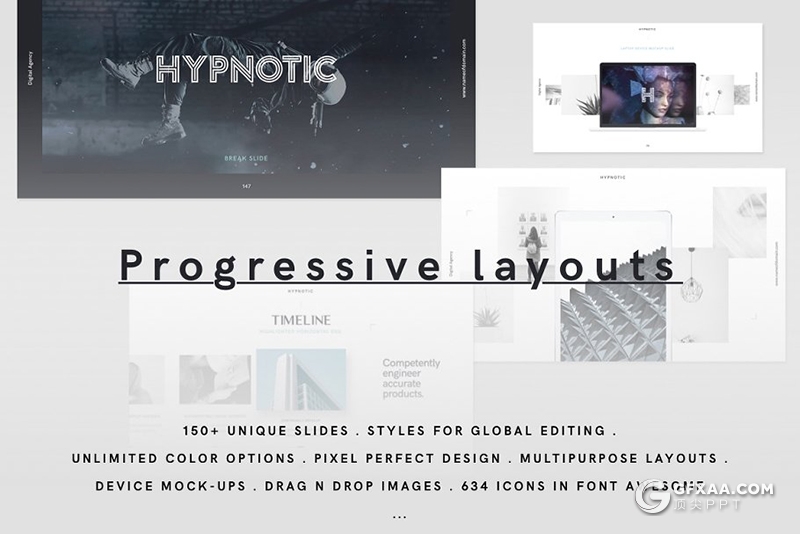 150页简约文艺范多用途keynote模板 - 顶尖PPT