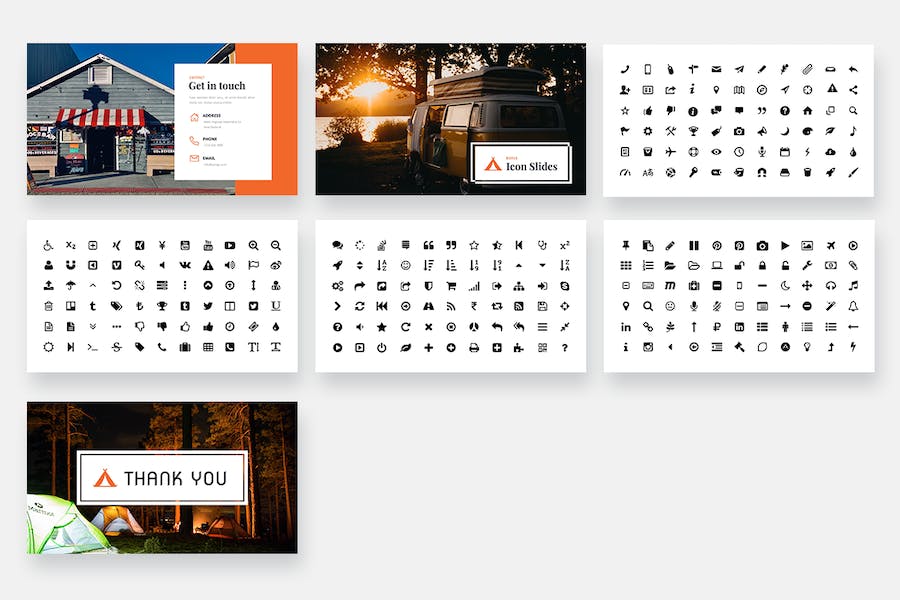 户外露营大篷车keynote模板 - 顶尖PPT