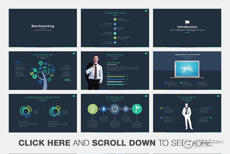 40多页欧美商务工作汇报总结keynote模板 - 顶尖PPT