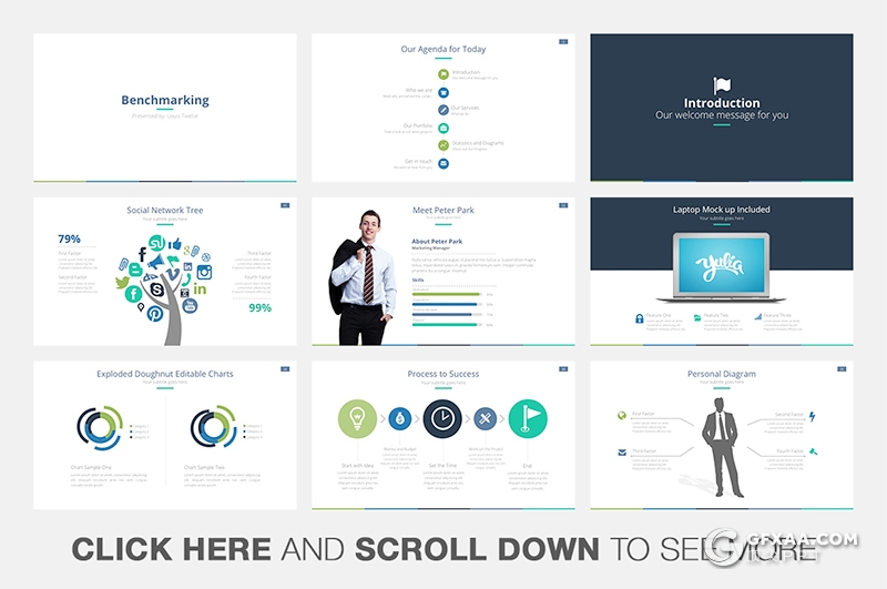 40多页欧美商务工作汇报总结keynote模板 - 顶尖PPT