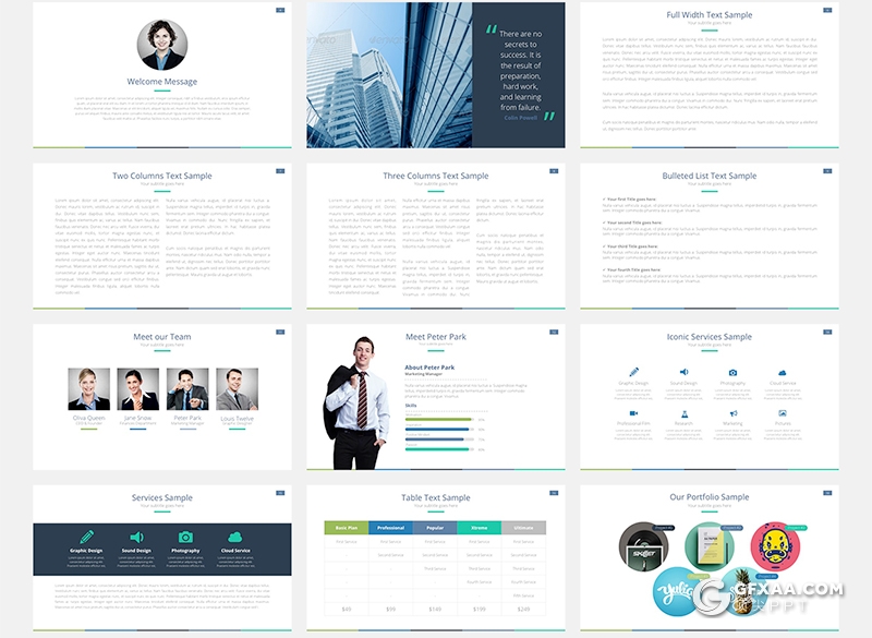 40多页欧美商务工作汇报总结keynote模板 - 顶尖PPT