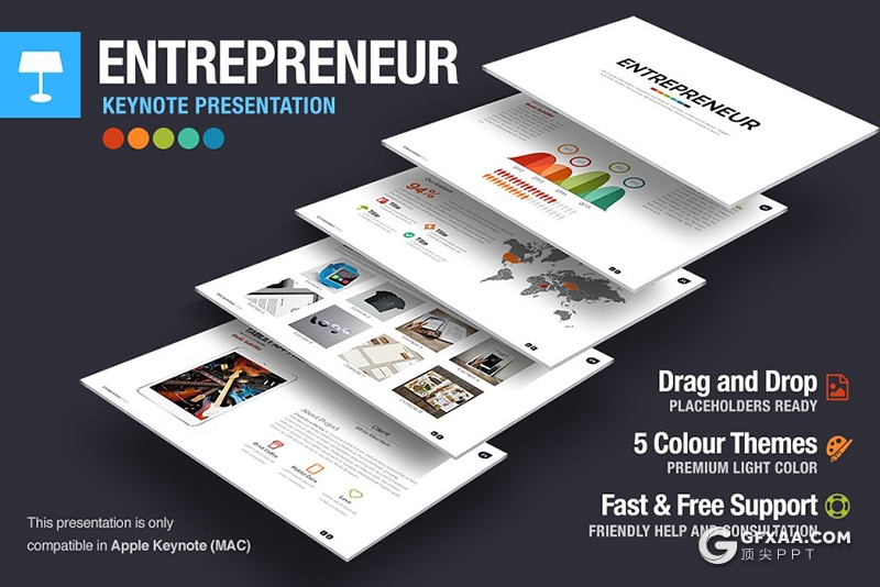 70多页欧美商务工作汇报总结keynote模板 - 顶尖PPT