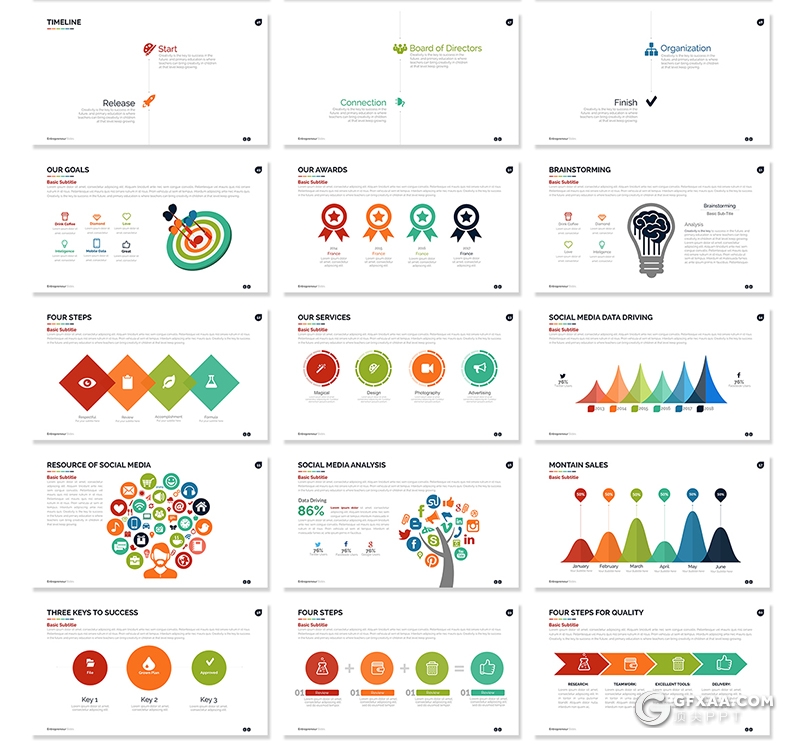 70多页欧美商务工作汇报总结keynote模板 - 顶尖PPT