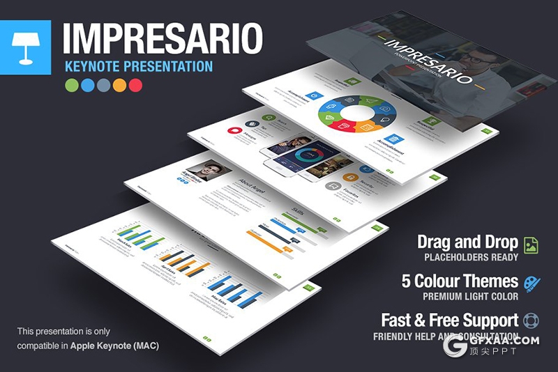 70页欧美商务企业会议报告统计keynote模板 - 顶尖PPT