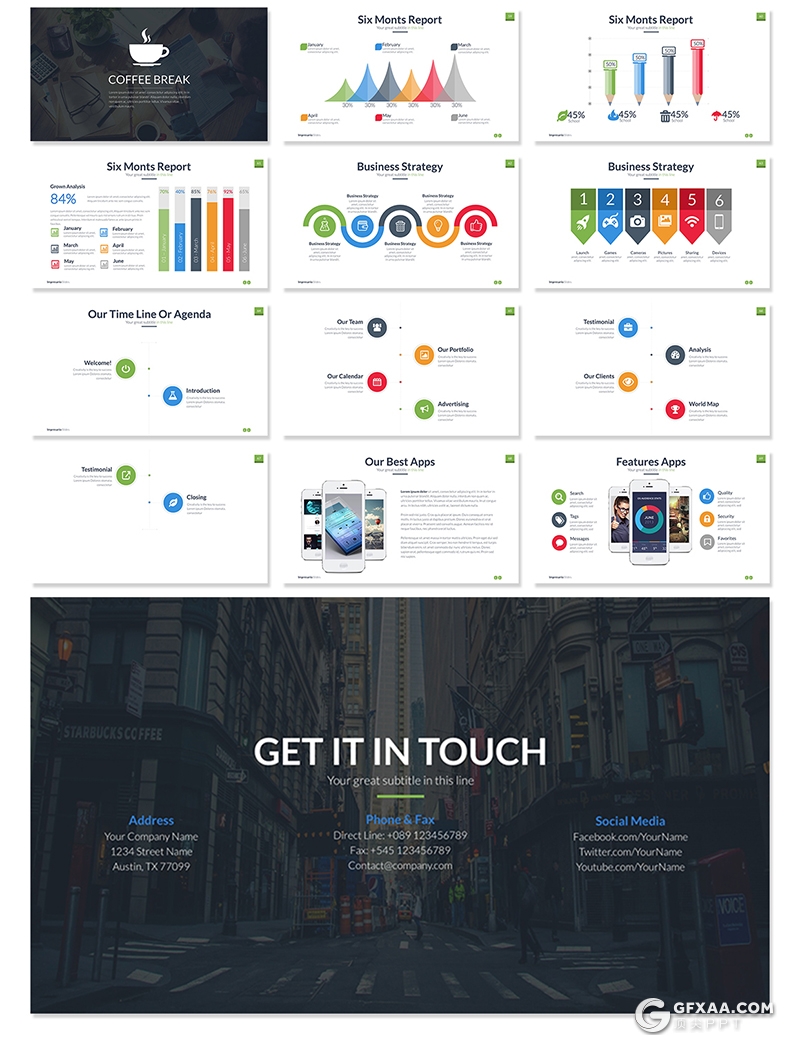 70页欧美商务企业会议报告统计keynote模板 - 顶尖PPT
