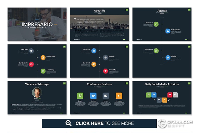70页欧美商务企业会议报告统计keynote模板 - 顶尖PPT