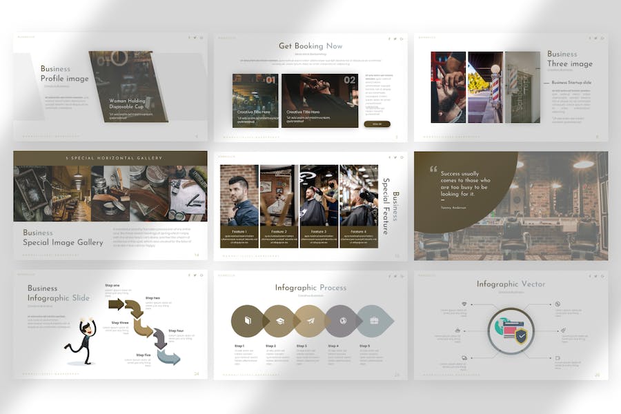 理发店介绍宣传市场调研汇报PPT模板 - 顶尖PPT