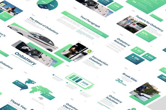 电动汽车充电PowerPoint模板 - 顶尖PPT