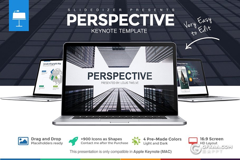 60多页欧美商务企业年报会议keynote模板 - 顶尖PPT