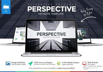 60多页欧美商务企业年报会议keynote模板 - 顶尖PPT