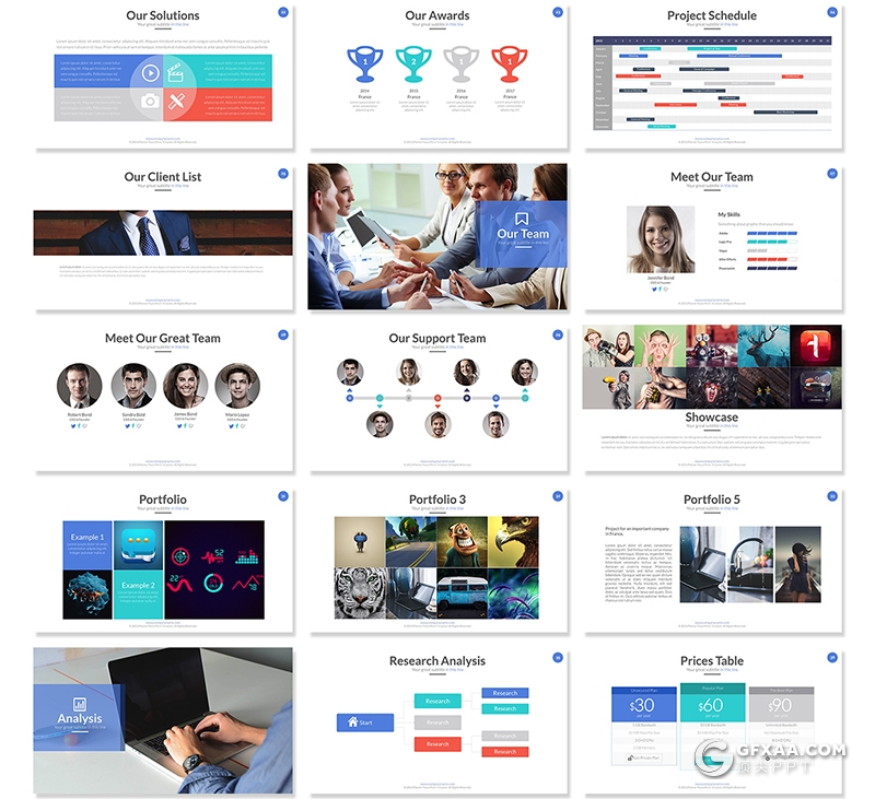 60页国外高端商务风格多用途keynote模板 5种主题配色 - 顶尖PPT