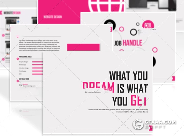 20多页4:3规格扁平化商务风格keynote模板 - 顶尖PPT