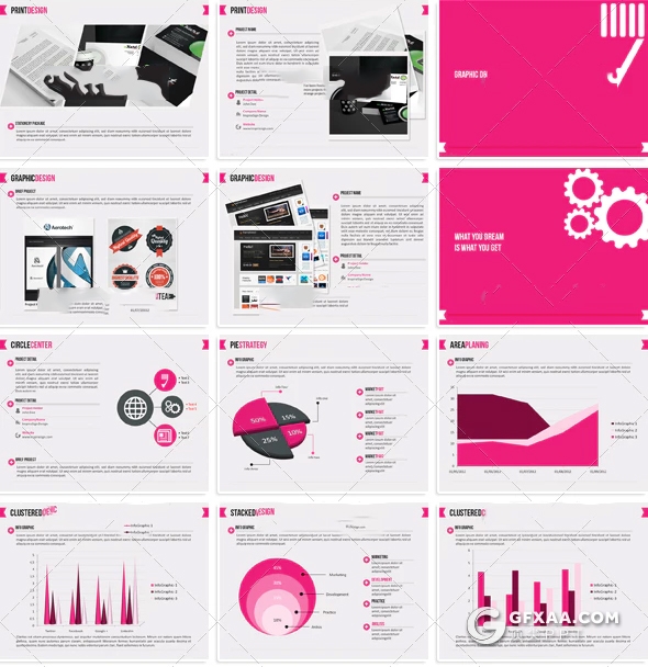 20多页4:3规格扁平化商务风格keynote模板 - 顶尖PPT