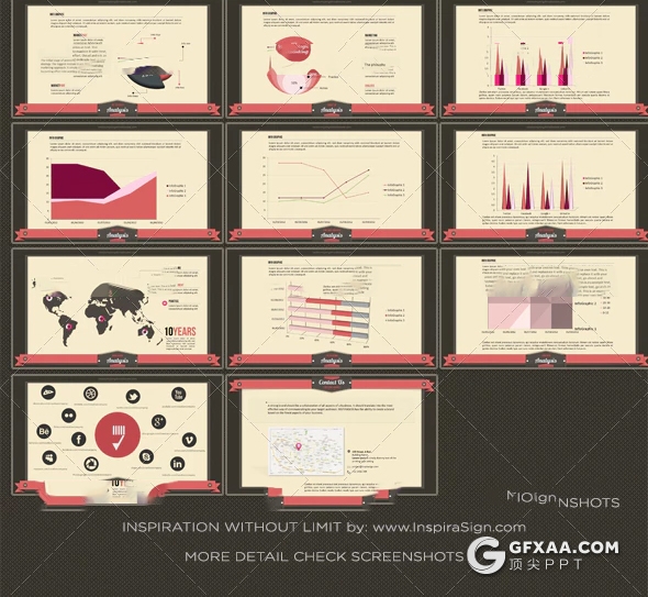 48页复古商业创意机构主题演讲keynote模板 - 顶尖PPT