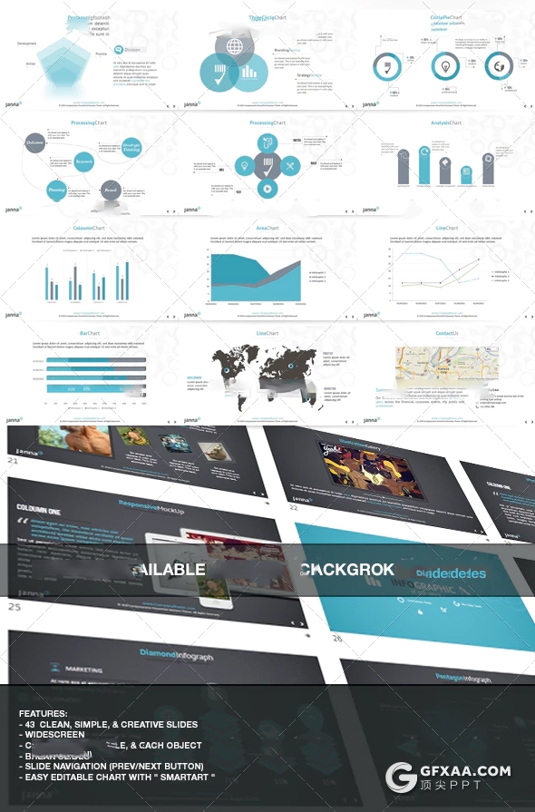 43页欧美商务工作总结计划keynote模板 - 顶尖PPT